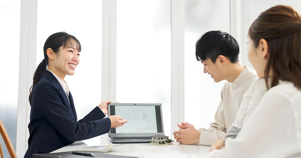 賃借人が賃貸借契約を締結する様子