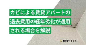 カビによる賃貸アパートの退去費用の経年劣化が適用される場合を解説