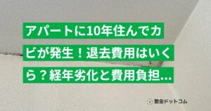 アパートに10年住んでカビが発生！退去費用はいくら？経年劣化と費用負担を解説